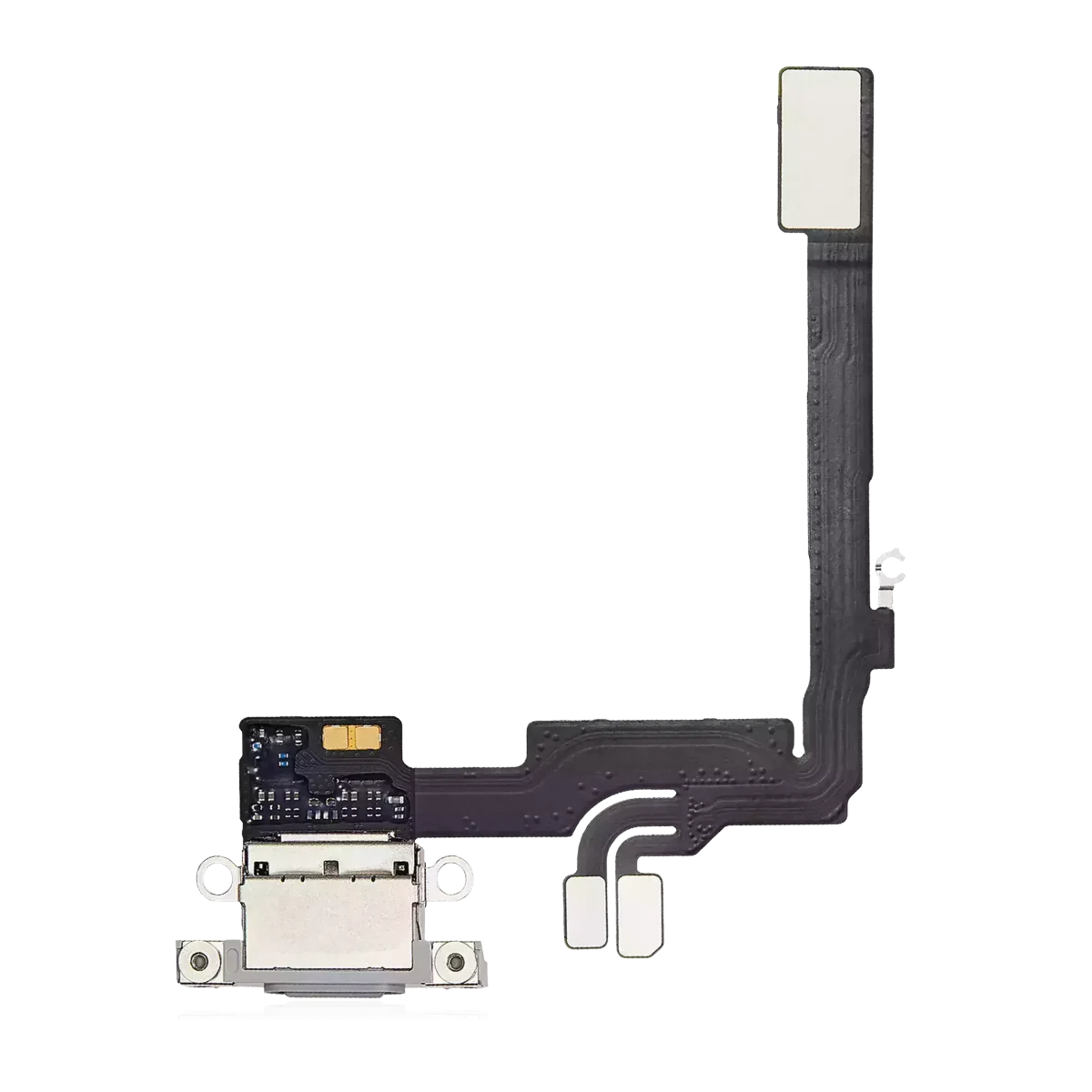 Iphone 16 Pro ile Uyumlu Şarj Portu Esnek Kablosu Premium Beyaz Titanyum ile Uyumlu - Görsel 5