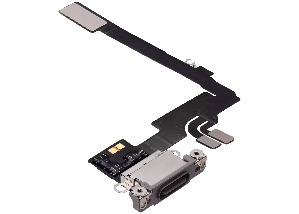 Iphone 16 Pro ile Uyumlu Şarj Portu Esnek Kablosu Premium Doğal Titanyum ile Uyumlu - Görsel 3