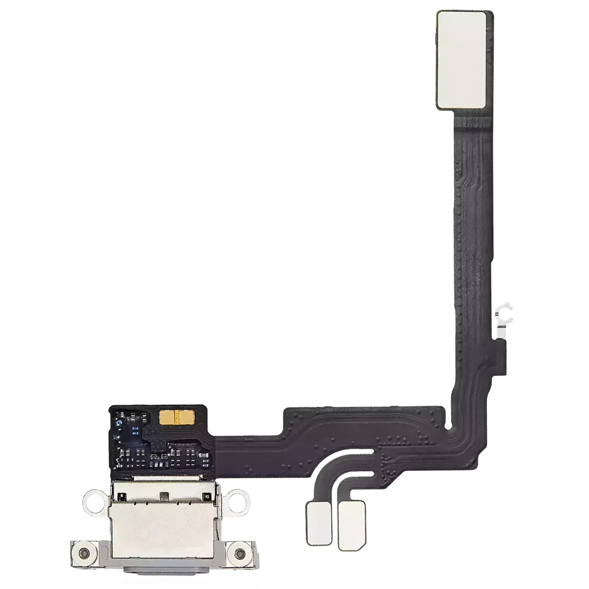 Iphone 16 Pro ile Uyumlu Şarj Portu Girişli Mifrofon Filmi Şarj Filmi (Orijinal Servis Ürün) Beyaz Titanyum