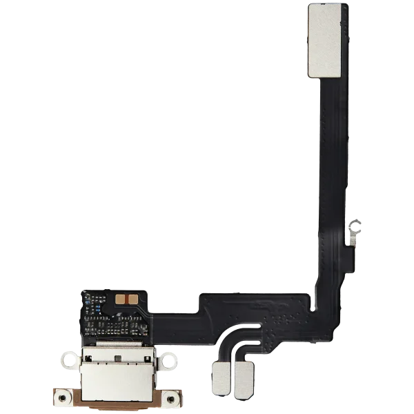 Iphone 16 Pro ile Uyumlu Şarj Portu Girişli Mifrofon Filmi Şarj Filmi (Orijinal Servis Ürün) Desert Titanium