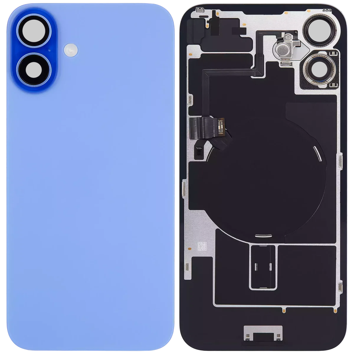 Iphone 16 ile Uyumlu Arka Cam Çelik Plakalı Kablosuz NFC Şarj MagSafe Mıknatıs ve El Feneri Esnek ile Uyumlu Full A Sınıfı Ultramarine - Görsel 2