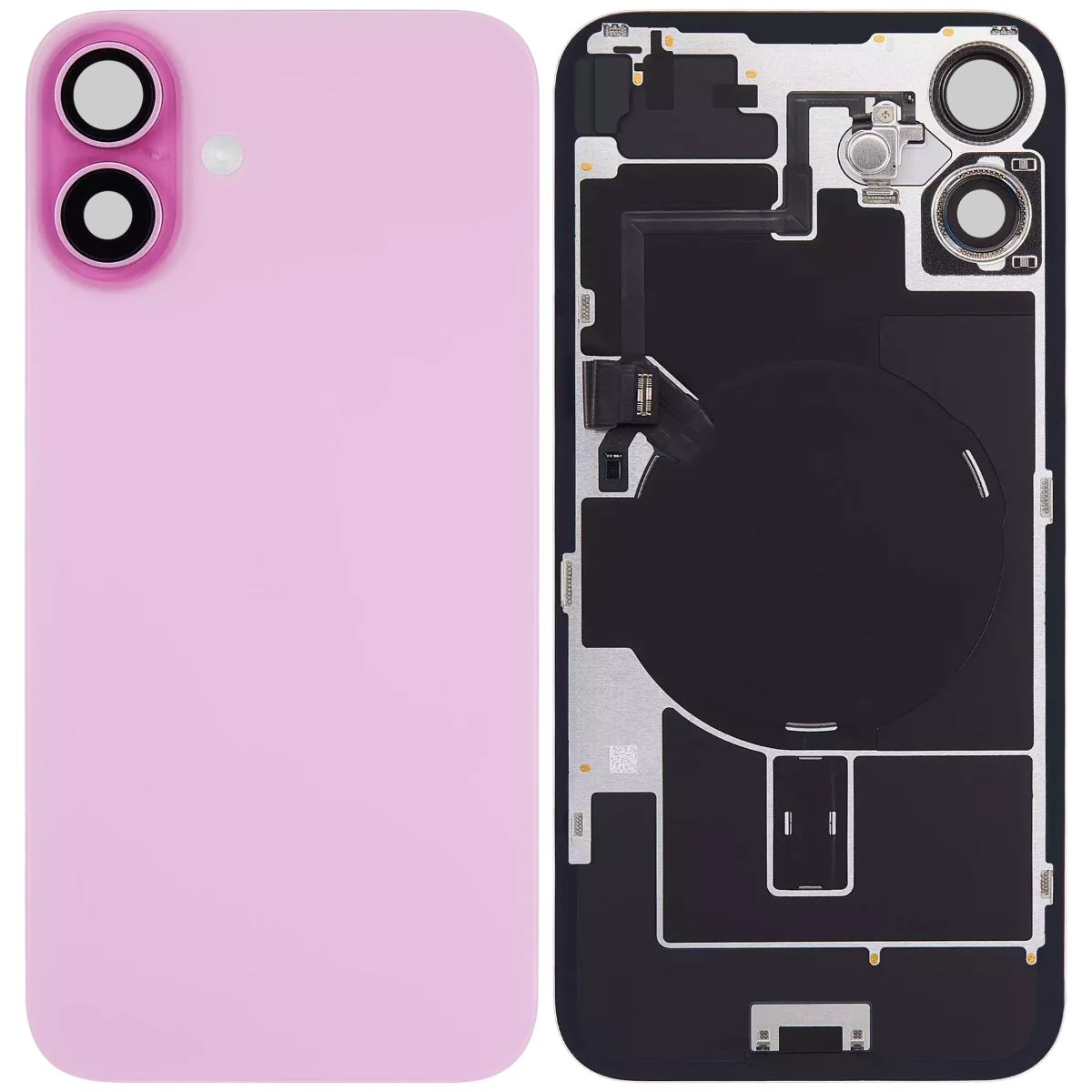 Iphone 16 ile Uyumlu Arka Cam Çelik Plakalı Kablosuz NFC Şarj MagSafe Mıknatıs ve El Feneri Esnek ile Uyumlu Full Rose - Görsel 2