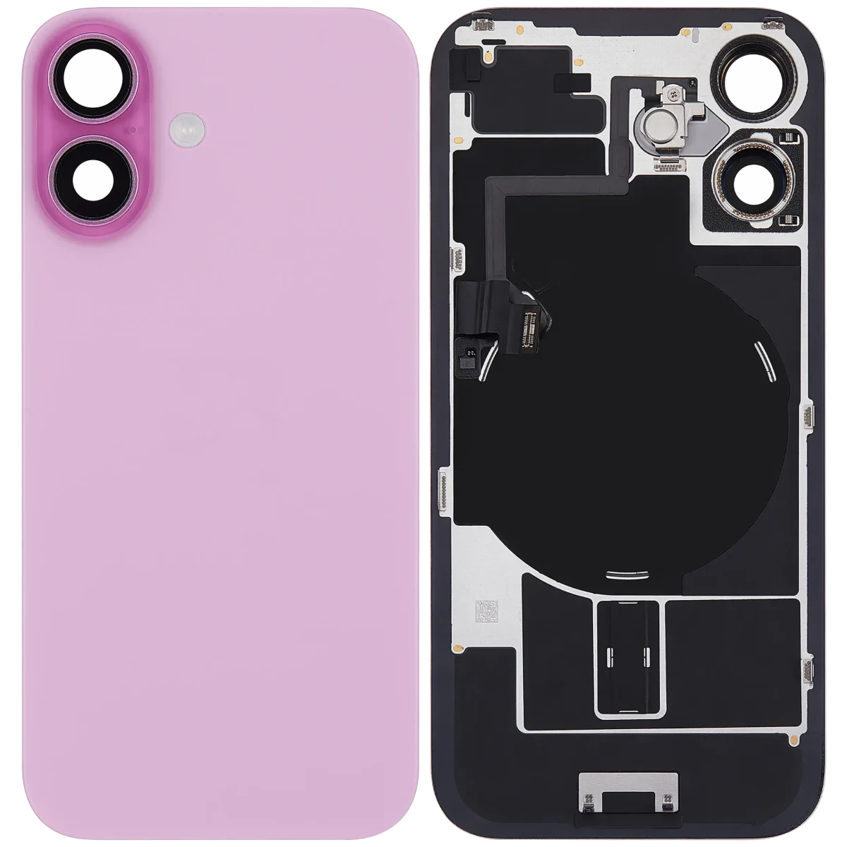 Iphone 16 ile Uyumlu Arka Cam Çelik Plakalı Kablosuz NFC Şarj MagSafe Mıknatıs ve El Feneri Esnek ile Uyumlu Full  Rose - Görsel 2