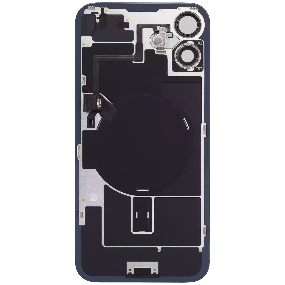 Iphone 16 ile Uyumlu Arka Cam Çelik Plakalı Kablosuz NFC Şarj MagSafe Mıknatıs ve El Feneri Esnek ile Uyumlu Full Siyah - Görsel 3