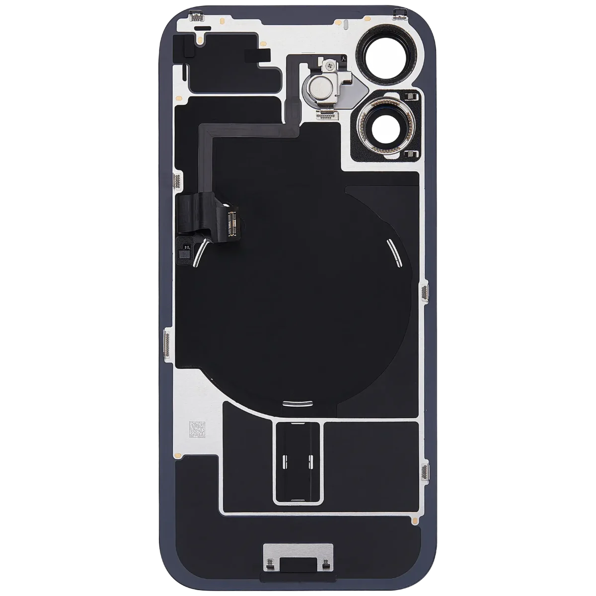 Iphone 16 ile Uyumlu Arka Cam Çelik Plakalı Kablosuz NFC Şarj MagSafe Mıknatıs ve El Feneri Esnek ile Uyumlu Full  Siyah - Görsel 4