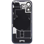 Iphone 16 ile Uyumlu Arka Cam Çelik Plakalı Kablosuz NFC Şarj MagSafe Mıknatıs ve El Feneri Esnek ile Uyumlu Full  Siyah - Görsel 4