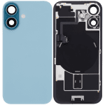 Iphone 16 ile Uyumlu Arka Cam Çelik Plakalı Kablosuz NFC Şarj MagSafe Mıknatıs ve El Feneri Esnek ile Uyumlu Full  Teal - Görsel 2
