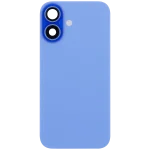 Iphone 16 ile Uyumlu Arka Cam Çelik Plakalı Kablosuz NFC Şarj MagSafe Mıknatıs ve El Feneri Esnek ile Uyumlu Full  Ultramarine - Görsel 3