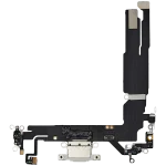 Iphone 16 ile Uyumlu Şarj Portu Esnek Kablosu Aftermarket Plus ile Uyumlu Beyaz