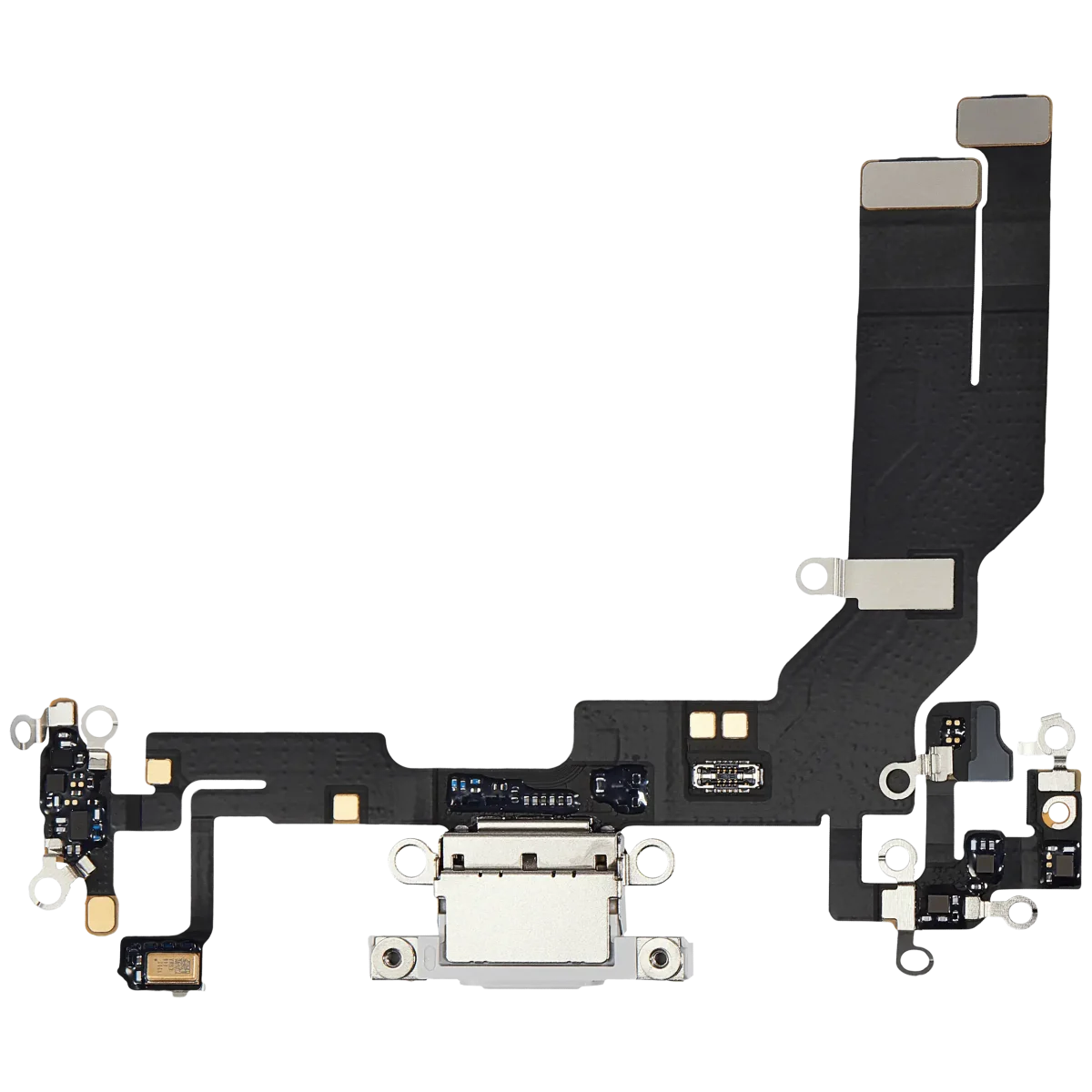 Iphone 16e İle Uyumlu Şarj Yeri  Girişli ve Mikrofonlu Şarj Filmi Beyaz Orijinal