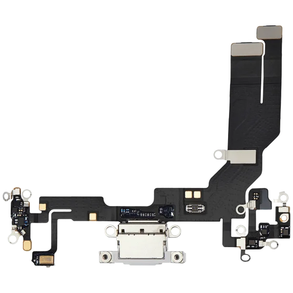 Iphone 16e İle Uyumlu Şarj Yeri  Girişli ve Mikrofonlu Şarj Filmi Beyaz Orijinal