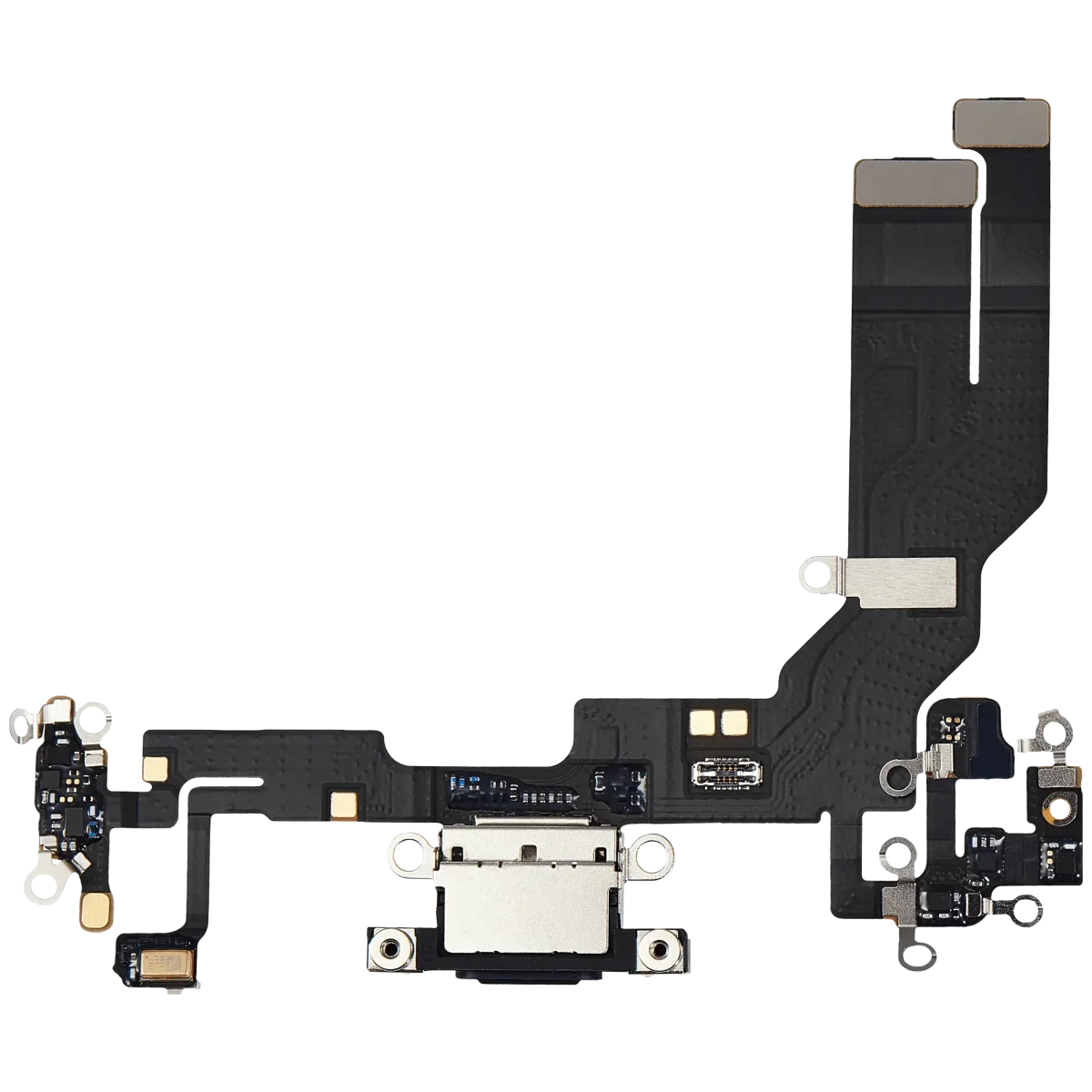 Iphone 16e İle Uyumlu Şarj Yeri  Girişli ve Mikrofonlu Şarj Filmi Siyah Orijinal