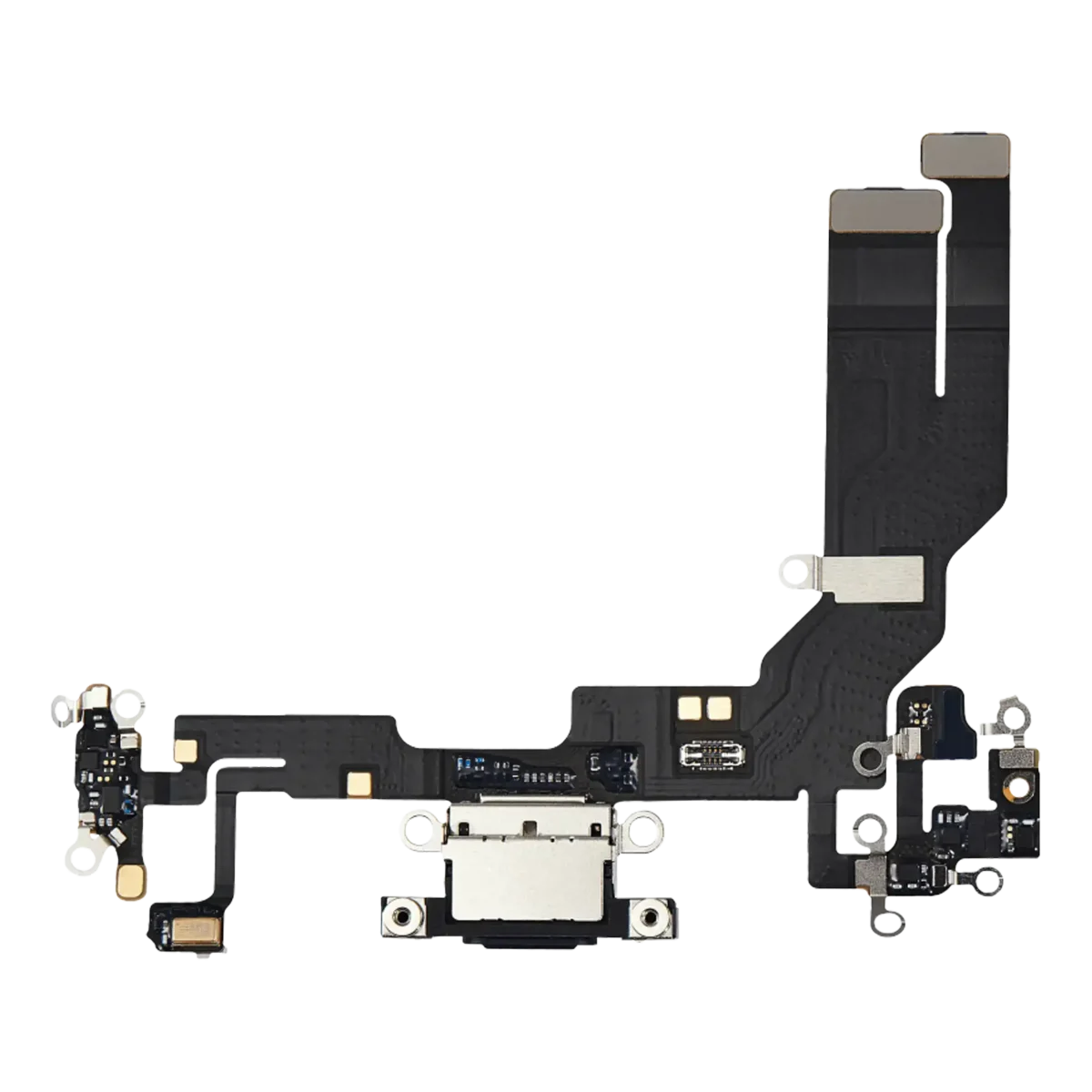 Iphone 16e ile Uyumlu Şarj Portu Girişli Mifrofon Filmi Şarj Filmi (Orijinal Servis Ürün) Siyah