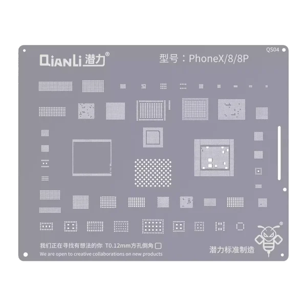 Iphone 8 Plus ile Entegre Kalıplama Şablonu QS04 iphone X / 8 / 8 Plus Qianli