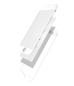 Iphone 8 Plus ile Uyumlu 4'ü 1 arada Ön Cam + Polarize Edici + Çerçeve + OCA Önceden Takılı 2 Paket Beyaz ile Uyumlu - Görsel 2