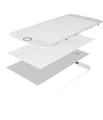 Iphone 8 Plus ile Uyumlu 4'ü 1 arada Ön Cam + Polarize Edici + Çerçeve + OCA Önceden Takılı 2 Paket Beyaz ile Uyumlu - Görsel 5