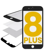 Iphone 8 Plus ile Uyumlu Çerçeveli Cam / OCA / Polarize Edici Önceden Takılı Siyah ile Uyumlu
