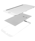 Iphone 8 Plus ile Uyumlu Çerçeveli Cam ve OCA Önceden Takılmış Beyaz Premium / 3'ü 1 arada 2 Paket ile Uyumlu - Görsel 4