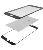 Iphone 8 Plus ile Uyumlu Çerçeveli Cam ve OCA Önceden Takılmış Siyah Premium / 3'ü 1 arada 2 Paket ile Uyumlu - Görsel 3