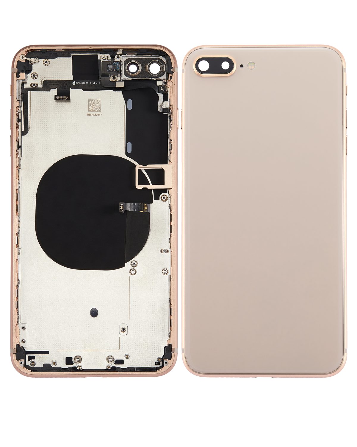 Iphone 8 Plus ile Uyumlu Kasa Bileşenler Önceden Takılmış ile Uyumlu Kasa Gold - Görsel 2