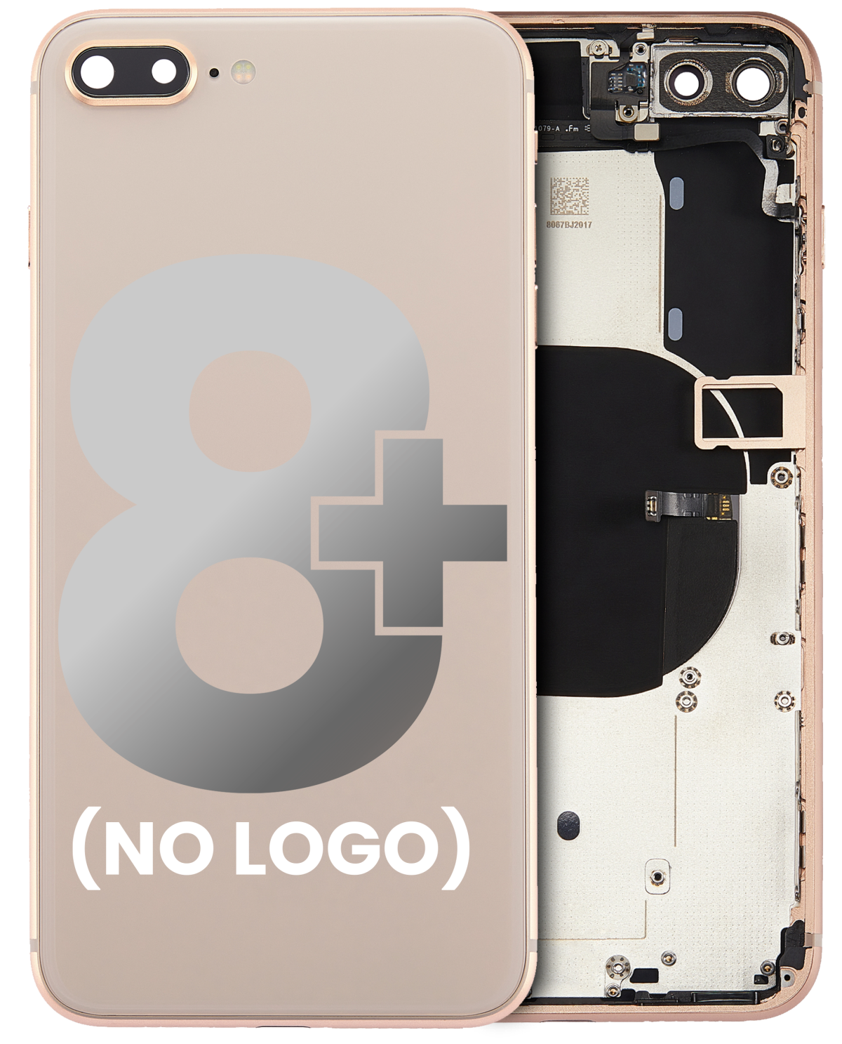 Iphone 8 Plus ile Uyumlu Kasa Bileşenler Önceden Takılmış ile Uyumlu Kasa Gold