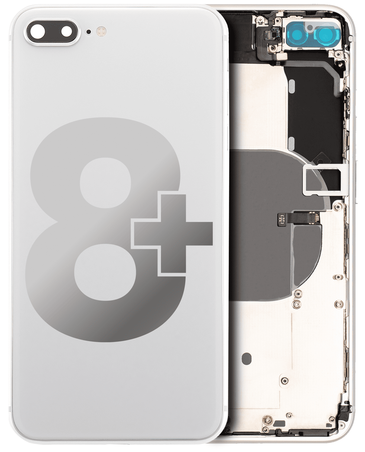 Iphone 8 Plus ile Uyumlu Kasa Bileşenler Önceden Takılmış ile Uyumlu Kasa  Gümüş