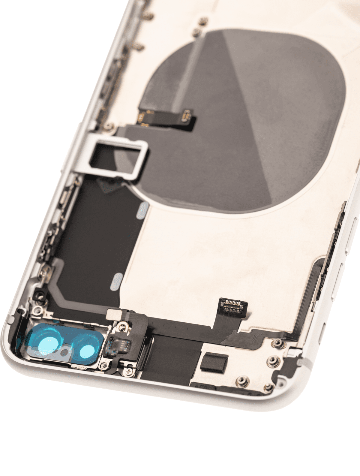 Iphone 8 Plus ile Uyumlu Kasa Bileşenler Önceden Takılmış ile Uyumlu Kasa Kasa Gümüş - Görsel 5
