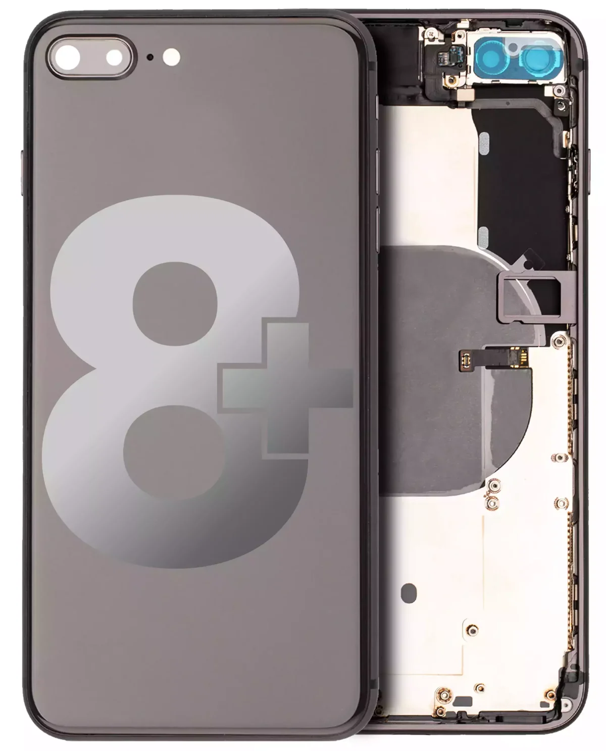 Iphone 8 Plus ile Uyumlu Kasa Bileşenler Önceden Takılmış ile Uyumlu Kasa  Uzay Grisi
