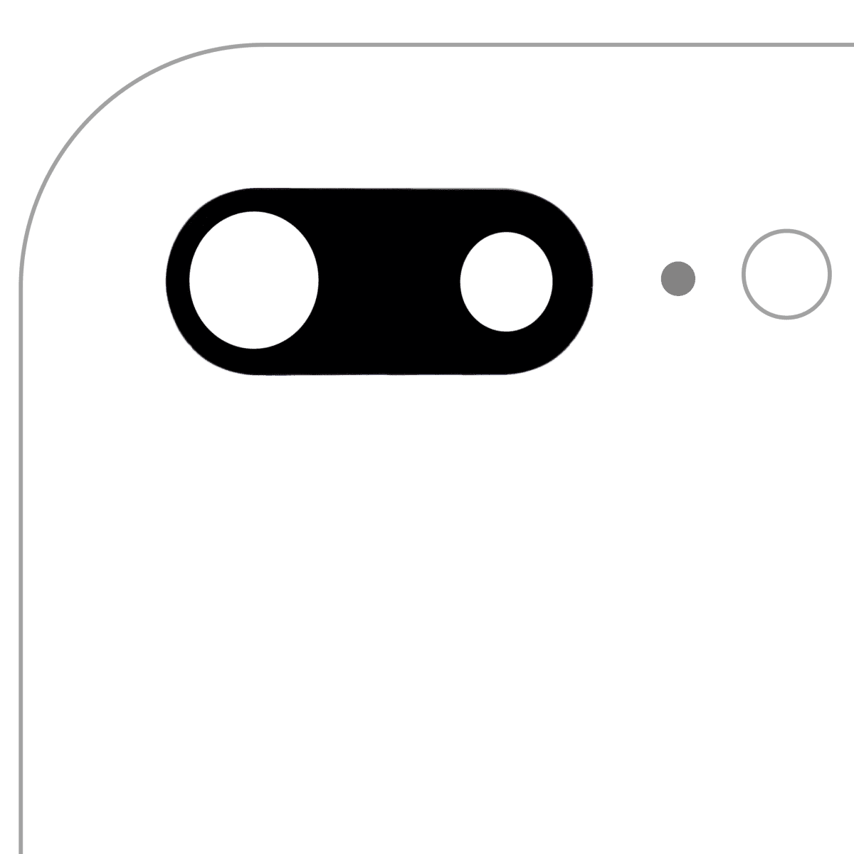 Iphone 8 Plus ile Uyumlu Yapışkanlı Arka Kamera Servis Paket Orjinal Ürün Lensi Sadece Cam iphone 7 Plus / 8 Plus 10'lu Paket Plus ile Uyumlu