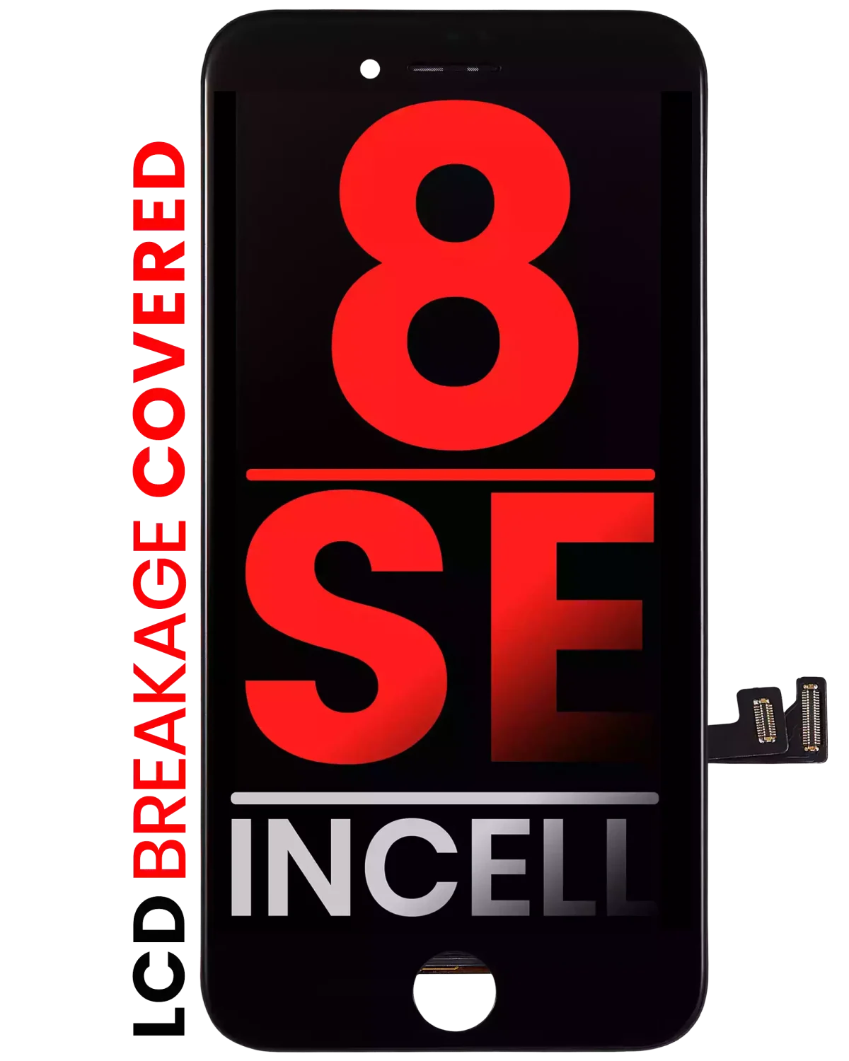 Iphone 8 ile Uyumlu Ekran Dokunmatik Yan Yanayi: A Kalite İncell Siyah - Görsel 5