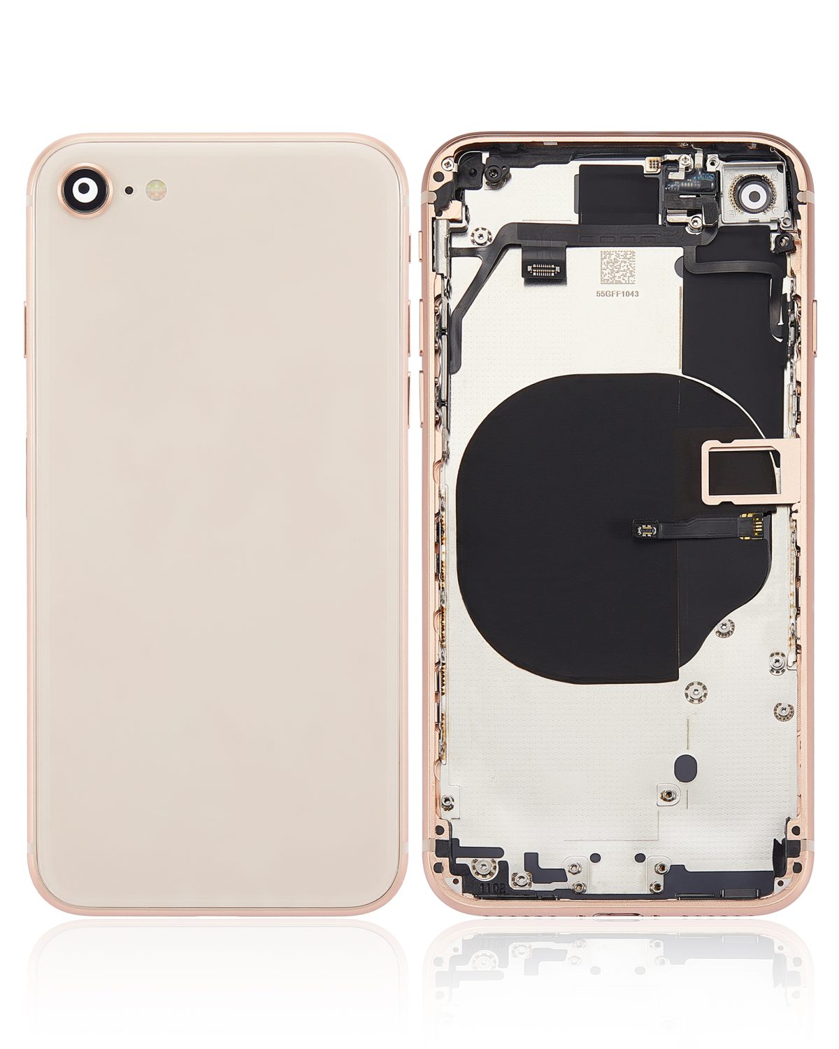 Iphone 8 ile Uyumlu Kasa Bileşenler Önceden Takılmış ile Uyumlu Kasa Gold - Görsel 1