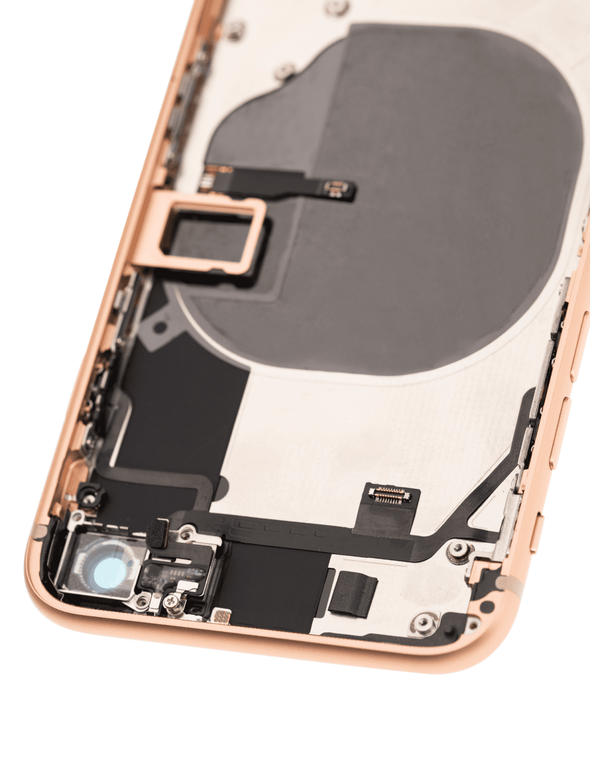 Iphone 8 ile Uyumlu Kasa Bileşenler Önceden Takılmış ile Uyumlu Kasa Kasa Gold - Görsel 5
