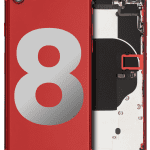 Iphone 8 ile Uyumlu Kasa Bileşenler Önceden Takılmış ile Uyumlu Kasa  Kırmızı