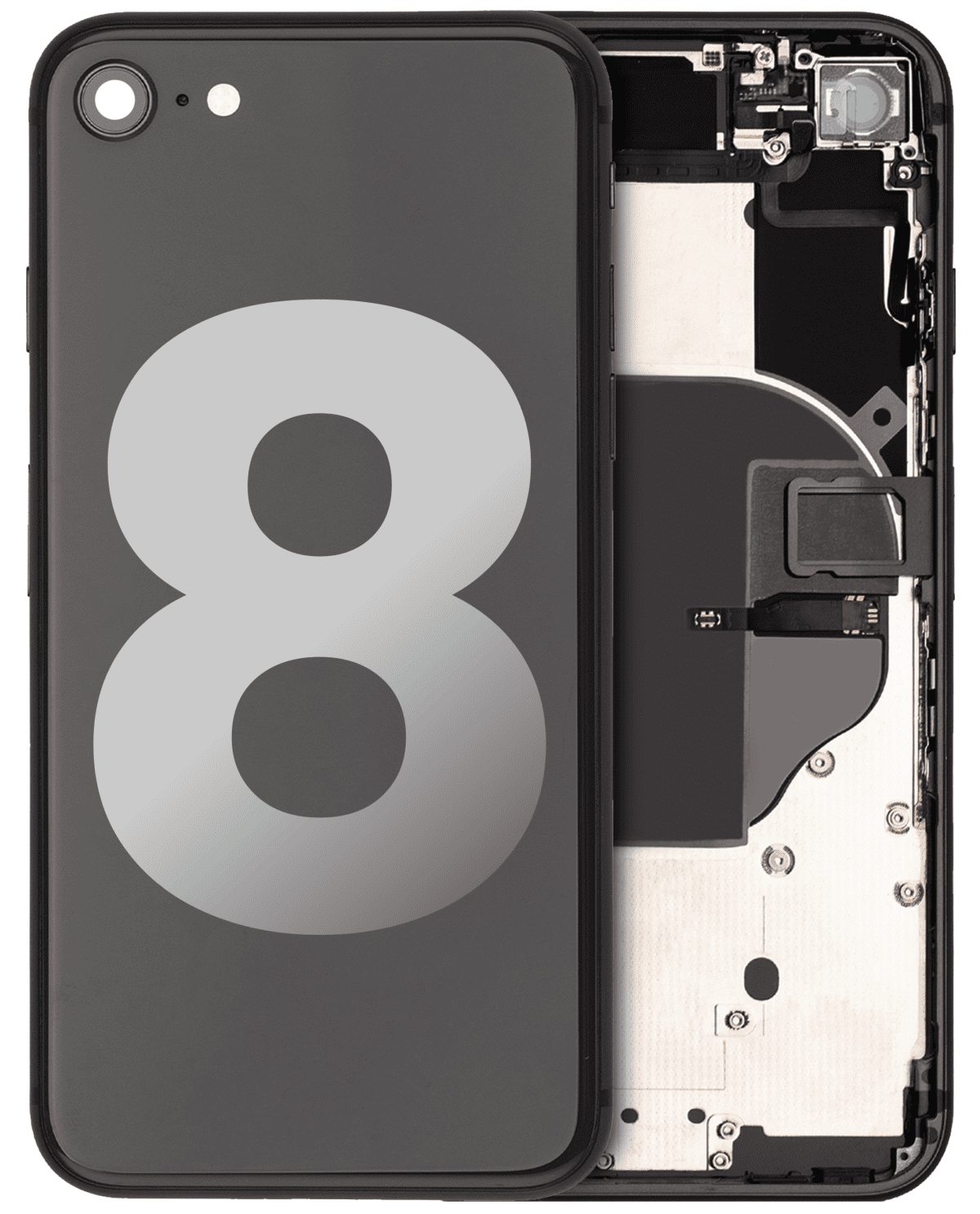Iphone 8 ile Uyumlu Kasa Bileşenler Önceden Takılmış ile Uyumlu Kasa  Uzay Grisi