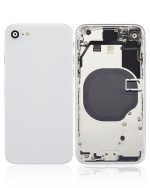 Iphone Se (2020) ile Uyumlu Küçük Bileşenler Önceden Takılmış Arka Muhafaza iphone SE 2020 Logo Yok Plus Beyaz ile Uyumlu - Görsel 2