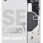 Iphone Se (2020) ile Uyumlu Küçük Bileşenler Önceden Takılmış Arka Muhafaza iphone SE 2020 Logo Yok Plus Beyaz ile Uyumlu