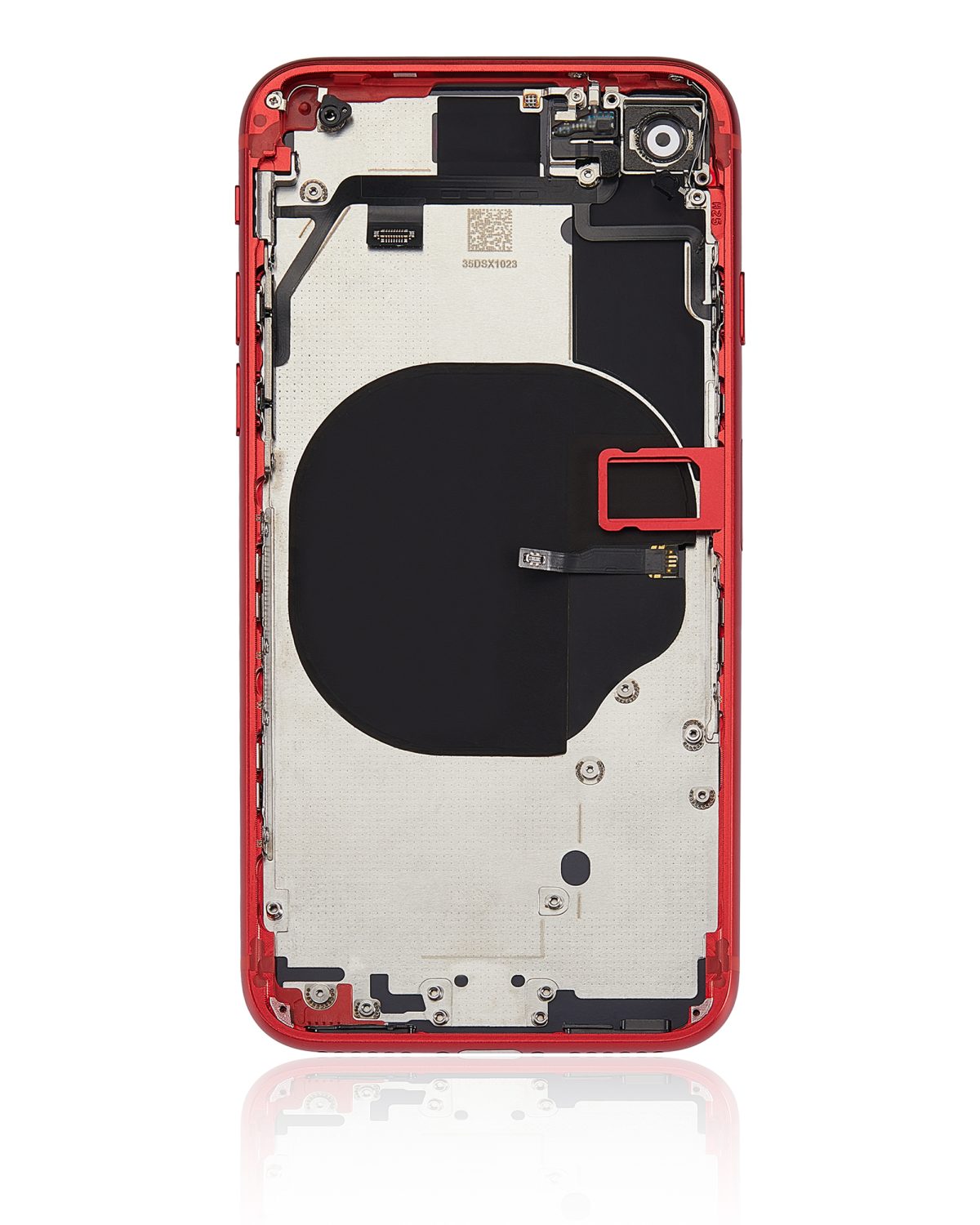 Iphone Se (2020) ile Uyumlu Küçük Bileşenler Önceden Takılmış Arka Muhafaza iphone SE 2020 Logo Yok Plus Kırmızı ile Uyumlu - Görsel 3