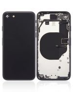 Iphone Se (2020) ile Uyumlu Küçük Bileşenler Önceden Takılmış Arka Muhafaza iphone SE 2020 Logo Yok Plus Siyah ile Uyumlu - Görsel 2