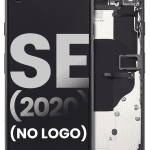 Iphone Se (2020) ile Uyumlu Küçük Bileşenler Önceden Takılmış Arka Muhafaza iphone SE 2020 Logo Yok Plus Siyah ile Uyumlu