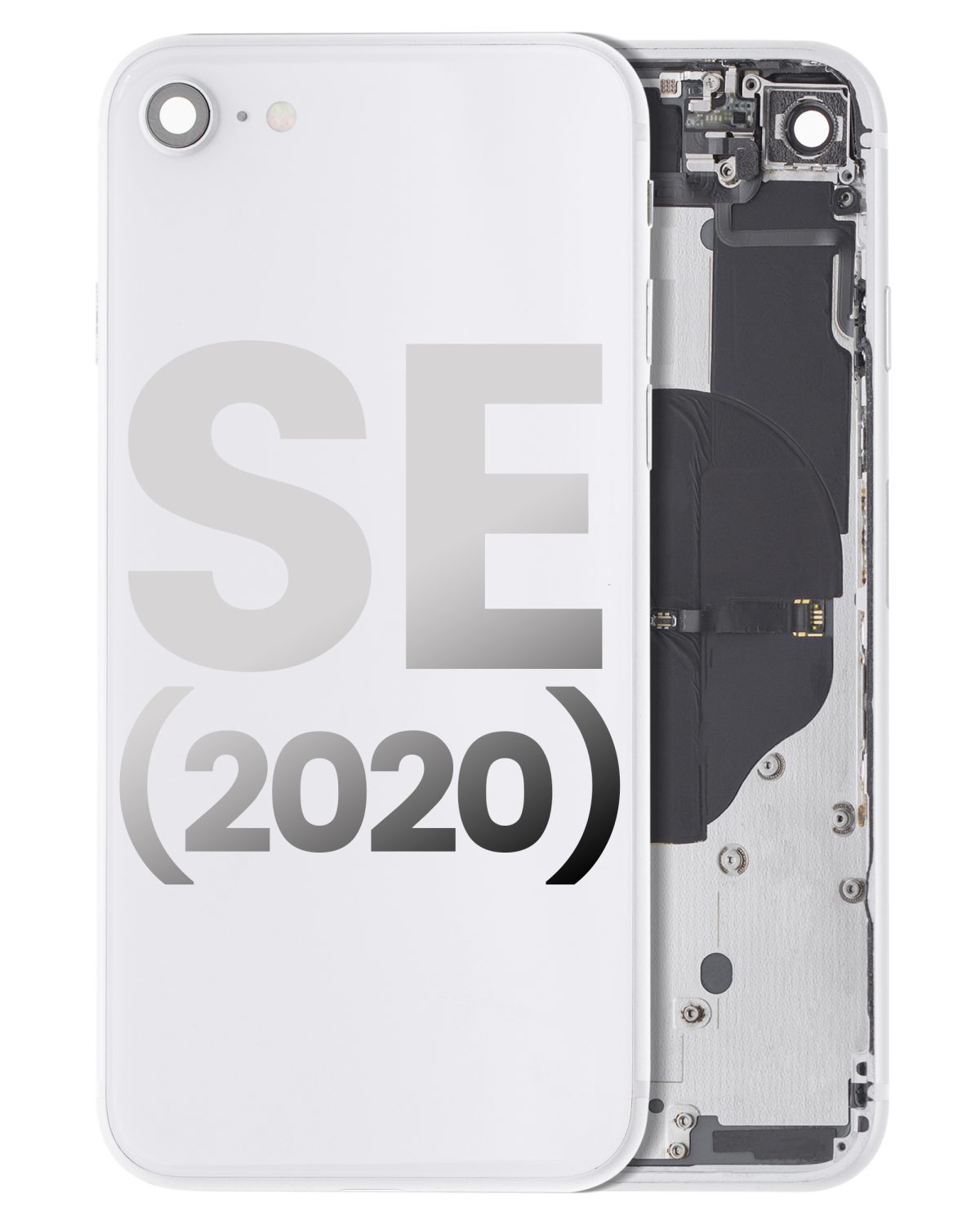Iphone Se (2020) ile Uyumlu Küçük Bileşenler Önceden Takılmış Arka Muhafaza iphone SE 2020 ile Uyumlu Kullanılmış  Çekme: Sınıf A Beyaz - Görsel 2