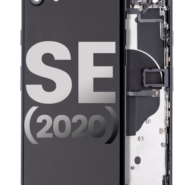 Iphone Se (2020) ile Uyumlu Küçük Bileşenler Önceden Takılmış Arka Muhafaza iphone SE 2020 ile Uyumlu Kullanılmış  Çekme: Sınıf C Siyah