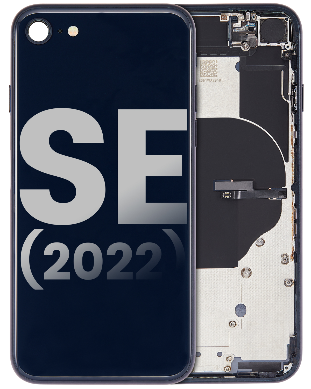 Iphone Se (2022) ile Uyumlu Küçük Bileşenler Önceden Takılmış Arka Muhafaza iphone SE 2022 ile Uyumlu Kullanılmış  Çekme: Sınıf A Gece ​​Yarısı