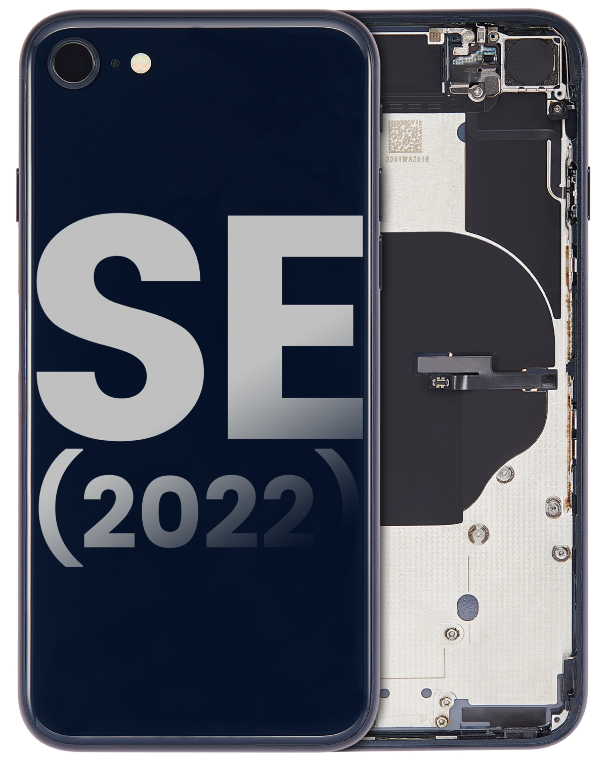 Iphone Se (2022) ile Uyumlu Küçük Bileşenler Önceden Takılmış Arka Muhafaza iphone SE 2022 ile Uyumlu Kullanılmış  Çekme: Sınıf B Gece ​​Yarısı
