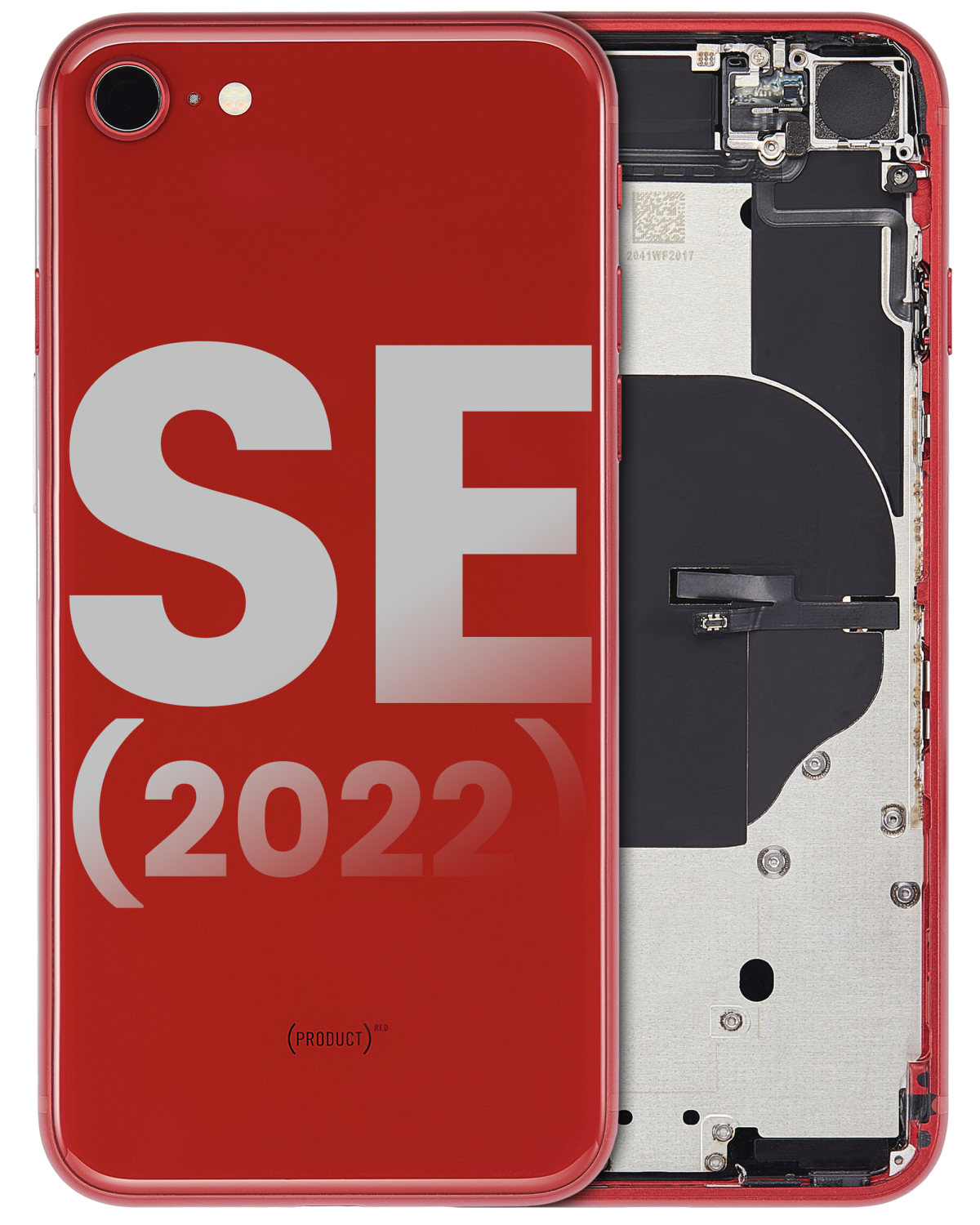 Iphone Se (2022) ile Uyumlu Küçük Bileşenler Önceden Takılmış Arka Muhafaza iphone SE 2022 ile Uyumlu Kullanılmış  Çekme: Sınıf C Kırmızı