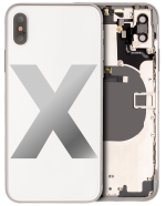 Iphone X ile Uyumlu Arka Muhafaza Küçük Bileşenlerle Önceden Takılmış ile Uyumlu Kullanılmış  Çekme: Sınıf A Gümüş
