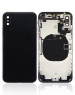Iphone X ile Uyumlu Küçük Bileşenler Önceden Takılmış Arka Muhafaza Logo Yok Plus Uzay Grisi ile Uyumlu - Görsel 2