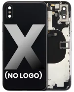 Iphone X ile Uyumlu Küçük Bileşenler Önceden Takılmış Arka Muhafaza Logo Yok Plus Uzay Grisi ile Uyumlu
