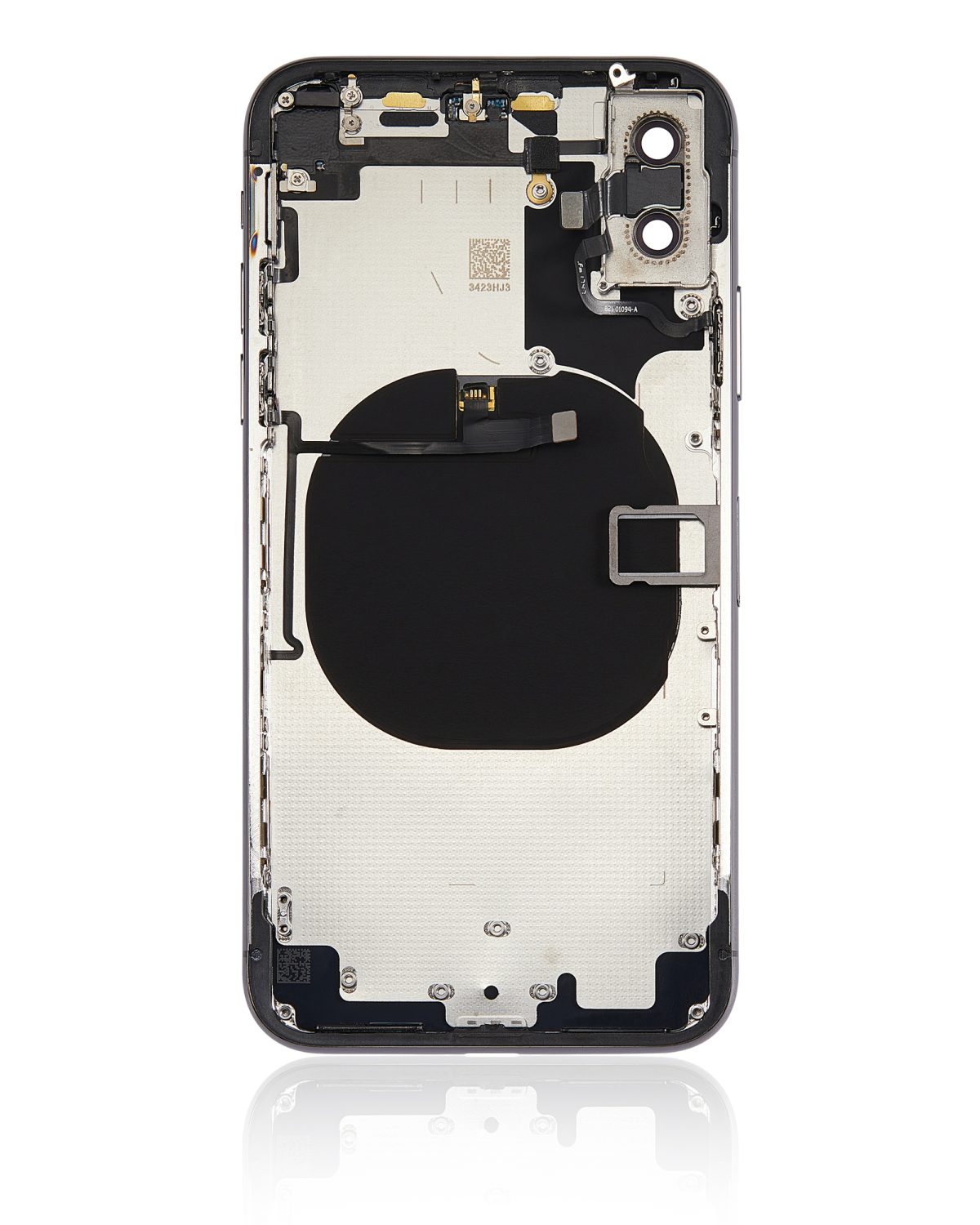 Iphone X ile Uyumlu Küçük Bileşenler Önceden Takılmış Arka Muhafaza Logo Yok Plus Uzay Grisi ile Uyumlu - Görsel 3