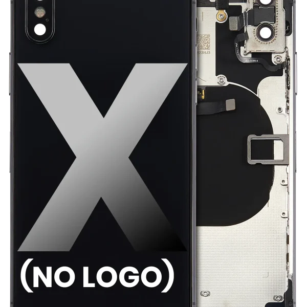 Iphone X ile Uyumlu Küçük Bileşenler Önceden Takılmış Arka Muhafaza Logo Yok Plus Uzay Grisi ile Uyumlu