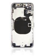 Iphone X ile Uyumlu Küçük Bileşenler Önceden Takılmış Arka Muhafaza ile Uyumlu Logo Yok Plus Gümüş - Görsel 3